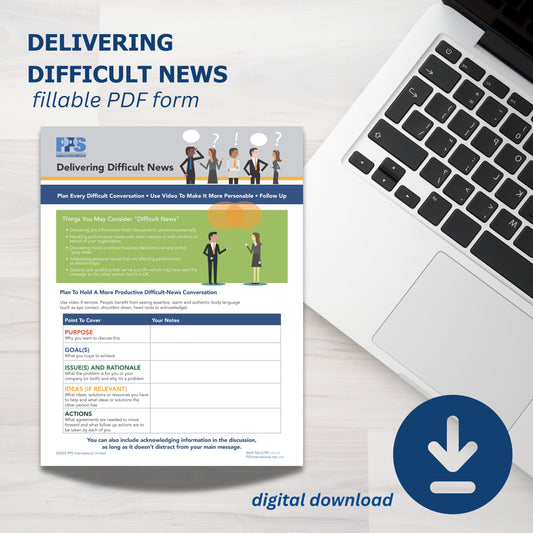 Delivering Difficult News Quick Reference Guide Download
